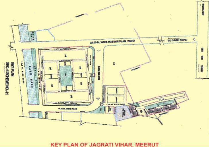 UPAVP Meerut Jagriti Vihar Extn Yojana Key Plan